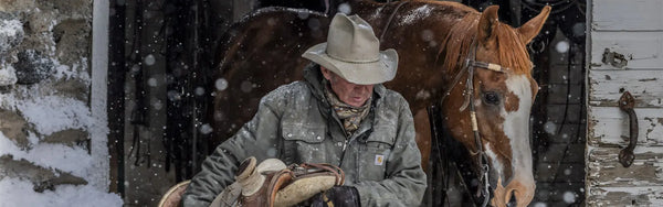 Winter western cowboy carhartt scene men's and ladies outerwear categories at Blue Collar Mercantile