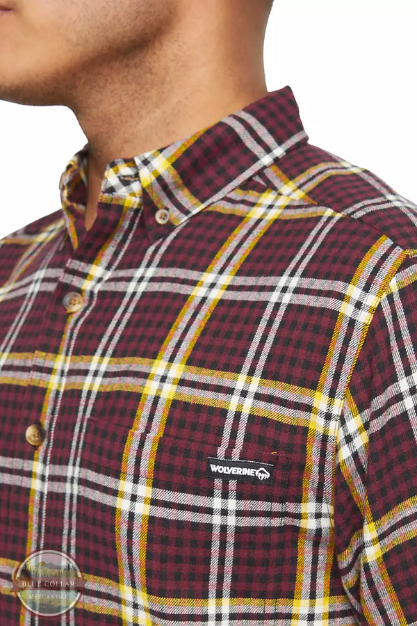 Wolverine W1211540 Hastings Flannel Shirt Cinnamon Detail View