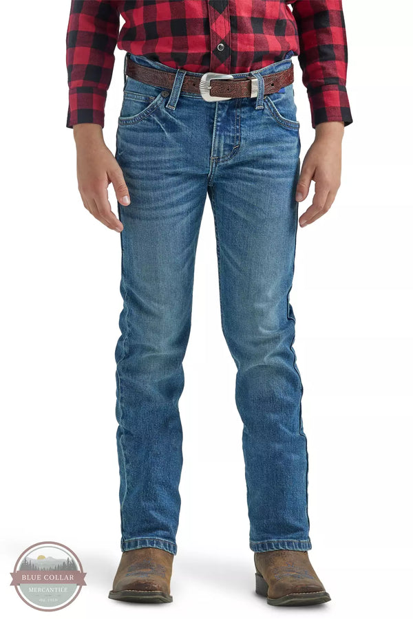 Wrangler 112325802 Kids 20X No. 44 Slim Straight Jeans in Tobiano Front View