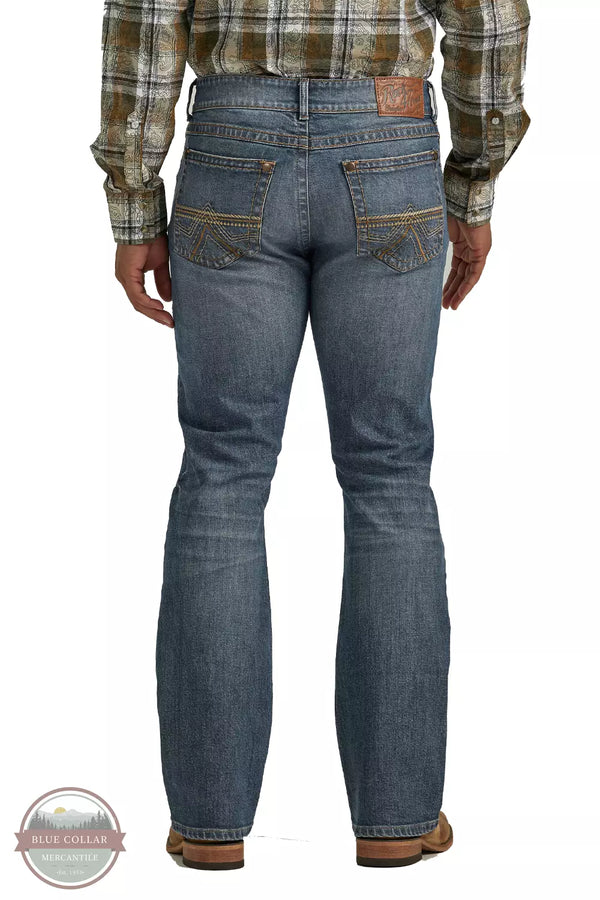 Wrangler 112335748 Rock 47 Slim Fit Boot Cut Jeans in Abbey Way Back View