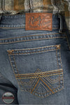 Wrangler 112335748 Rock 47 Slim Fit Boot Cut Jeans in Abbey Way Back Detail View
