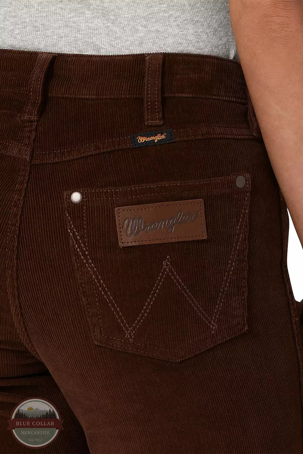 Wrangler 112336740 Retro High Rise Corduroy Trouser Jeans in Brooke Detail View