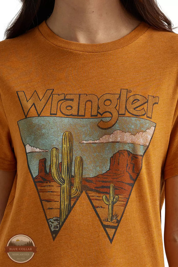 Wrangler 112344185 Southwestern Graphic Regular Fit T-Shirt in Thai Curry Heather Detail View