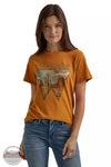 Wrangler 112344185 Southwestern Graphic Regular Fit T-Shirt in Thai Curry Heather Front View 2