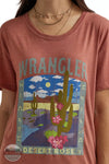 Wrangler 112344201 Western Graphic Boyfriend Fit T-Shirt in Redwood Heather Detail View