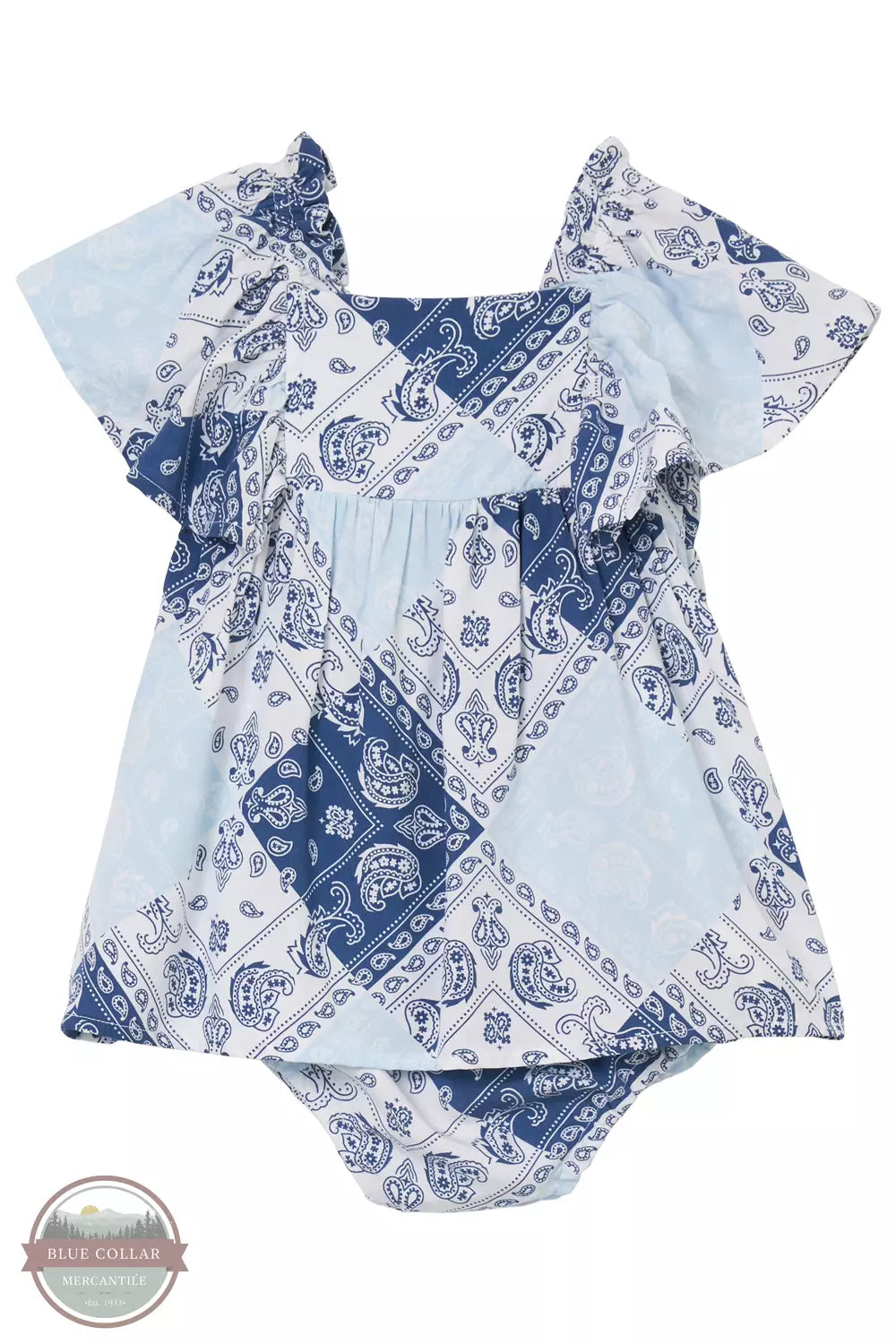 Wrangler 112344318 Infant and Toddler Bandana Print Dress with Diaper Cover Front View
