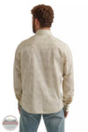 Wrangler 112344556 Retro Premium Long Sleeve Snap Shirt in Off White Print Back View