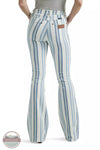 Wrangler 112344590 Retro Bailey Striped High Rise Flare Jeans in Gabby Back View