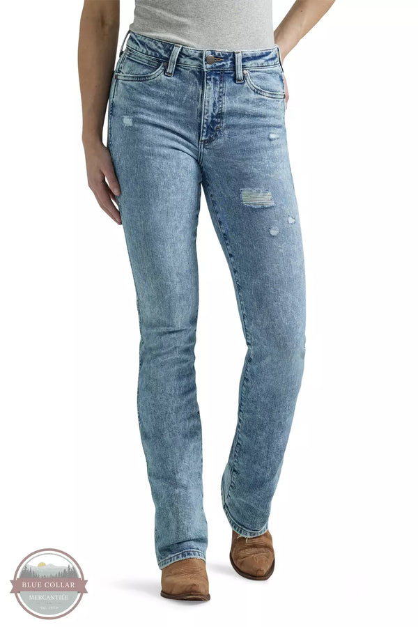Wrangler 112344636 Retro Bailey High Rise Bootcut Jeans in Faeleen Front View