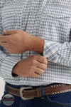 Wrangler 112344892 George Strait Troubadour Long Sleeve Snap Shirt in Diamond Checker Sleeve Detail View
