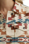 Wrangler 112346156 Western Printed Boyfriend Jacket in Aztec Detail View
