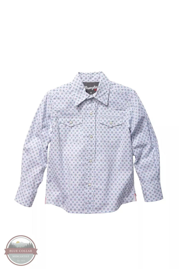 Wrangler 112346278 Boy's 20X Competition Advanced Comfort Western Snap Shirt Front View