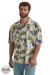 Wrangler 112346491 Hibiscus Print Coconut Cowboy Shirt Front View