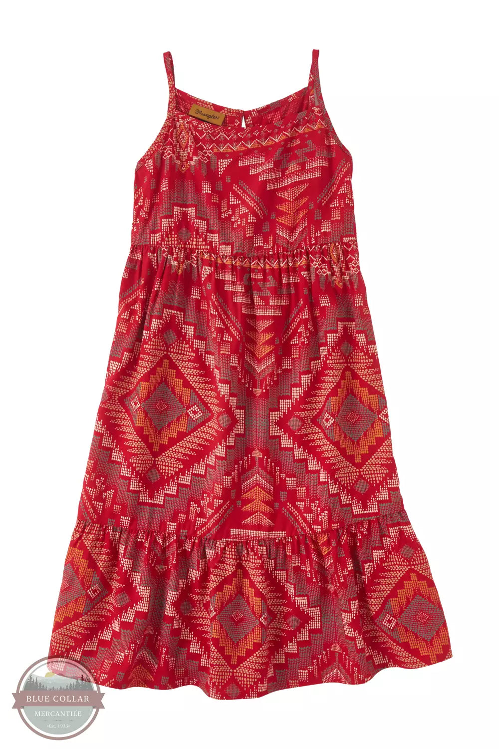 Wrangler 112346572 Colorful Aztec Print Sleeveless Dress Front View