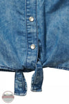 Wrangler 112346582 Girl's Sleeveless Tie Front Denim Snap Shirt Detail View
