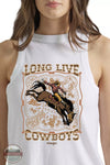 Wrangler 112347630 Long Live Cowboys Tank Top Detail View