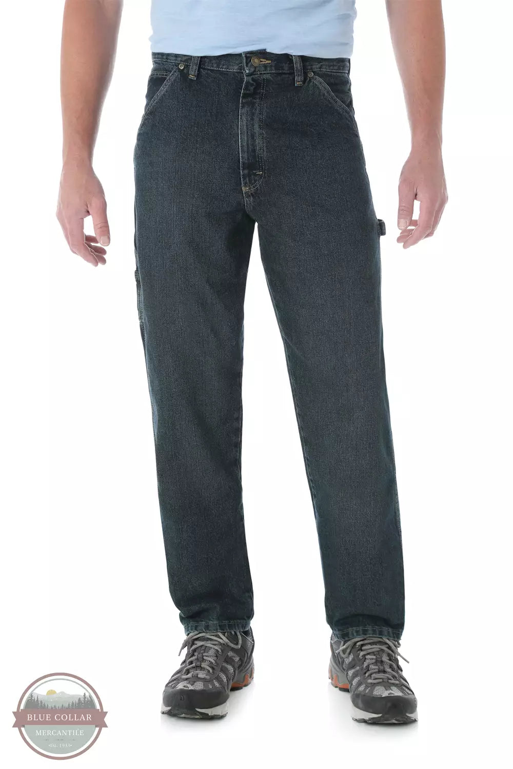Wrangler 32001DK Rugged Wear Carpenter Jean in Dark Quartz Front View