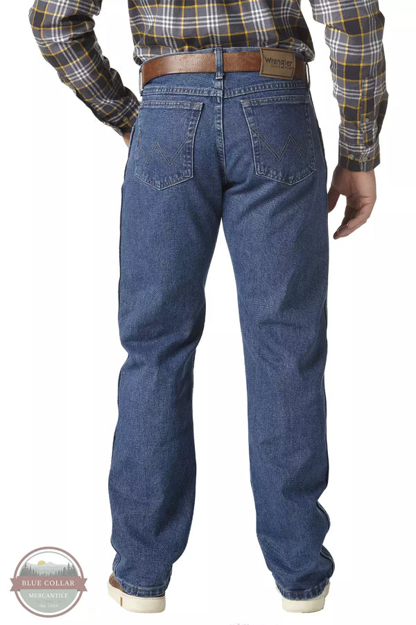 Wrangler 35001AI Rugged Wear® Relaxed Fit Jeans in Antique Indigo Back View