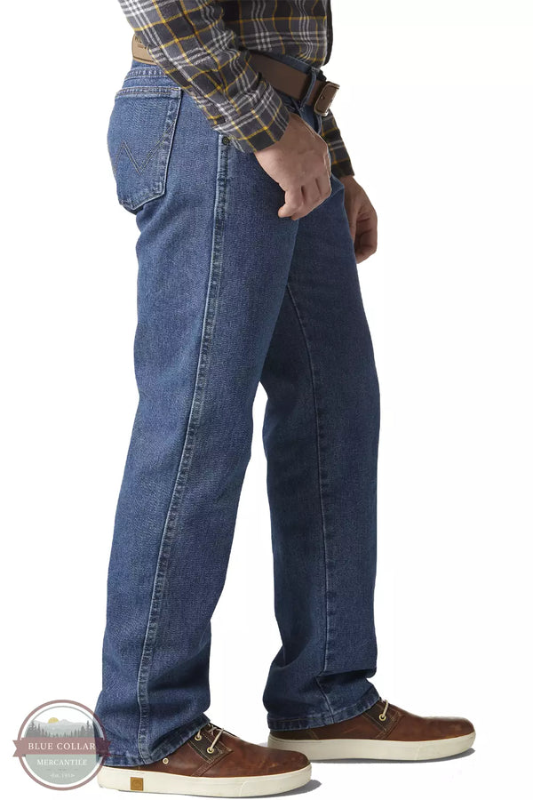 Wrangler 35001AI Rugged Wear® Relaxed Fit Jeans in Antique Indigo Side View