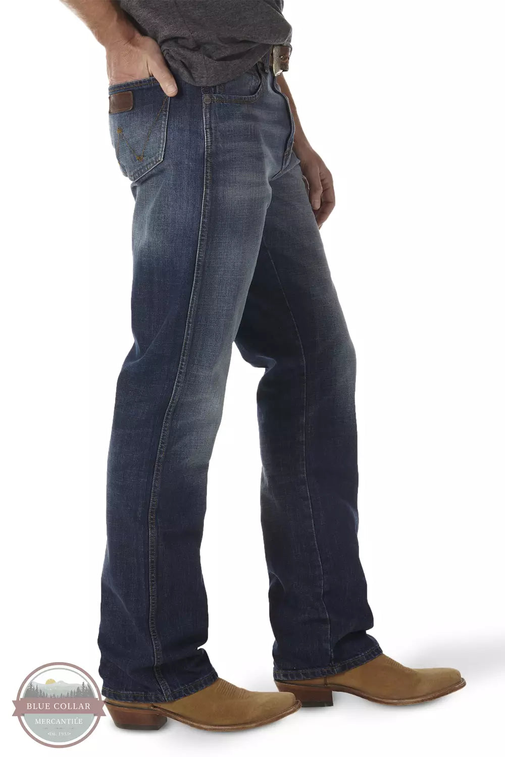 Wrangler WRT20JH Wrangler Retro® Relaxed Boot Cut Jeans in JH Wash Side View