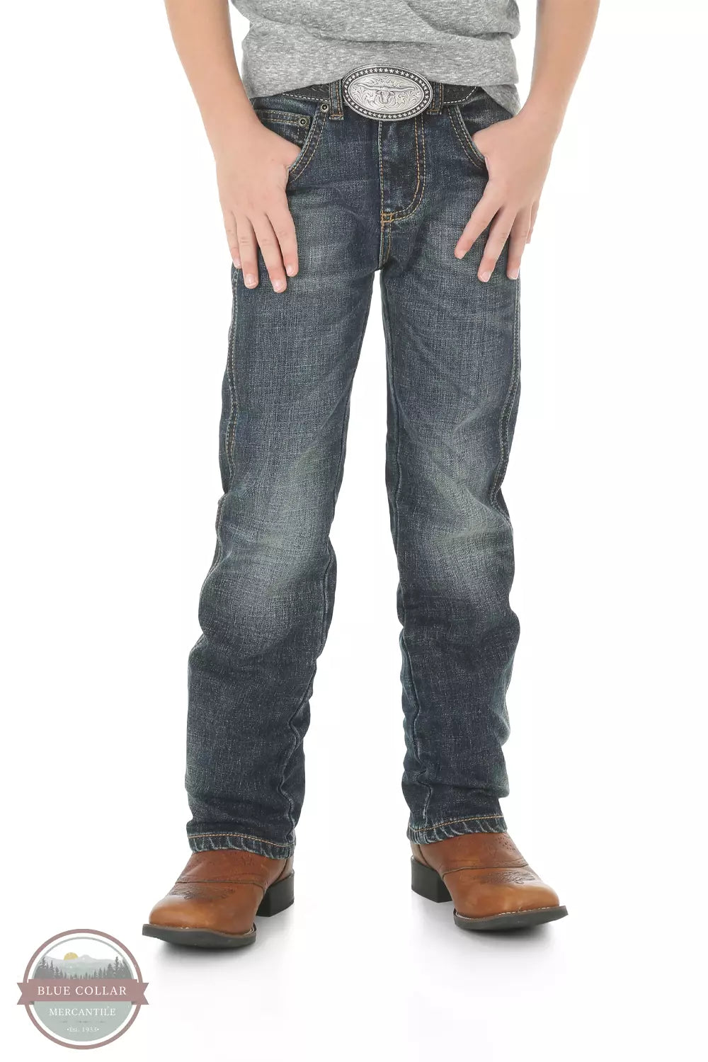 Wrangler 88JWZBZ Toddler Retro® Slim Straight Jeans in Bozeman Front View