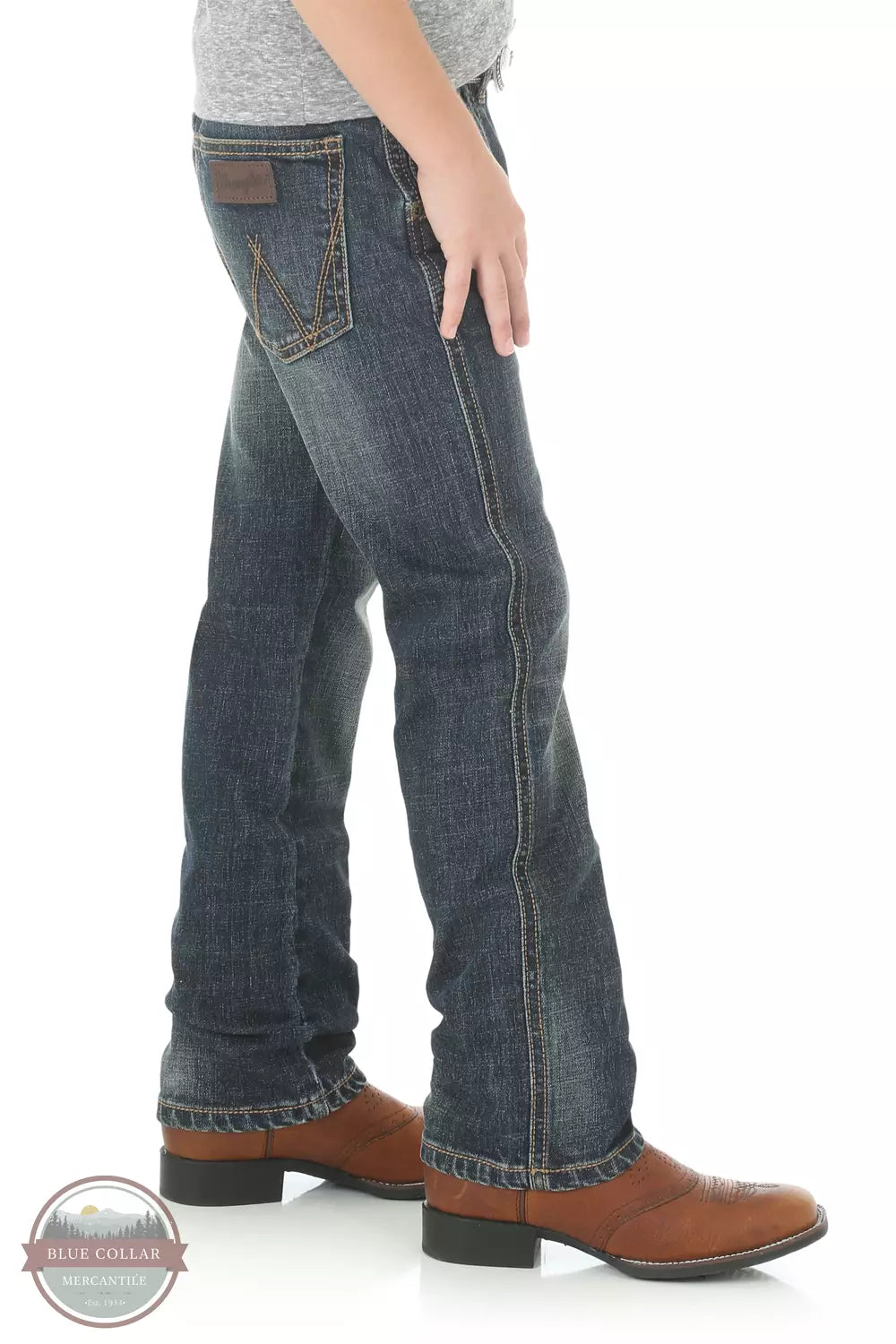 Wrangler 88JWZBZ Toddler Retro® Slim Straight Jeans in Bozeman Side View
