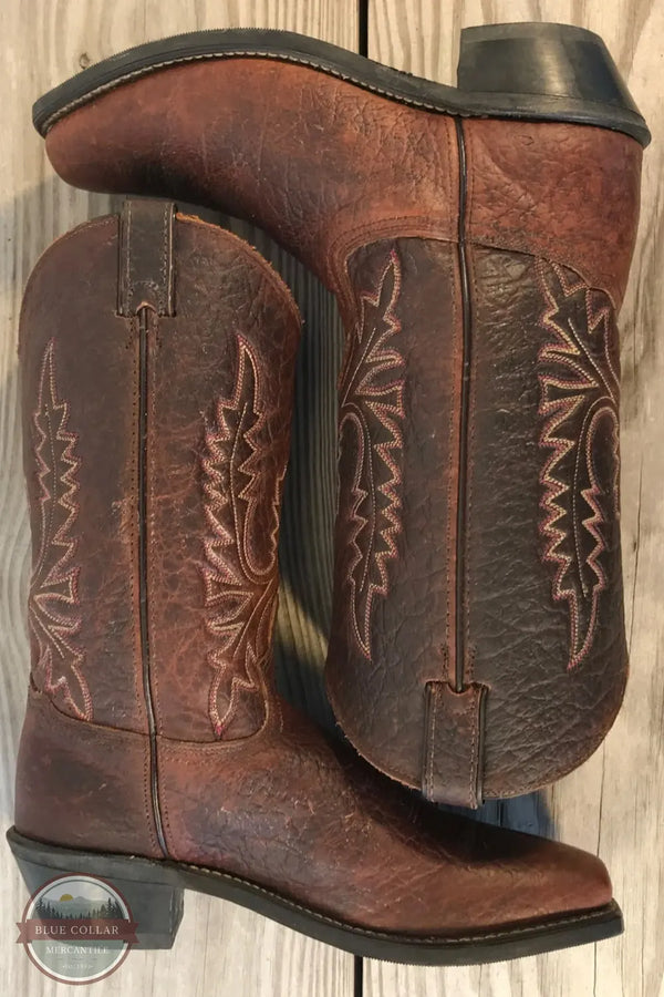 Abilene 9077 Genuine Bison Leather Snip Toe Western Boot together view