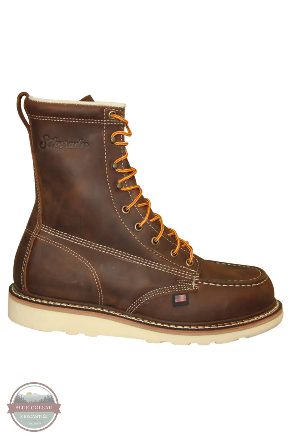 7781 Silverado Moc Toe 8 Inch Wedge Sole Boot, outside