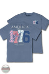 Simply Southern MINWASH-AMERICA-OVRCST America 1776 Short Sleeve Shirt front and back shown together