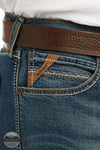 Ariat 10039625 Men's M8 Modern TekStretch Sebastian Slim Leg Jean in Grafton front pocket detail image