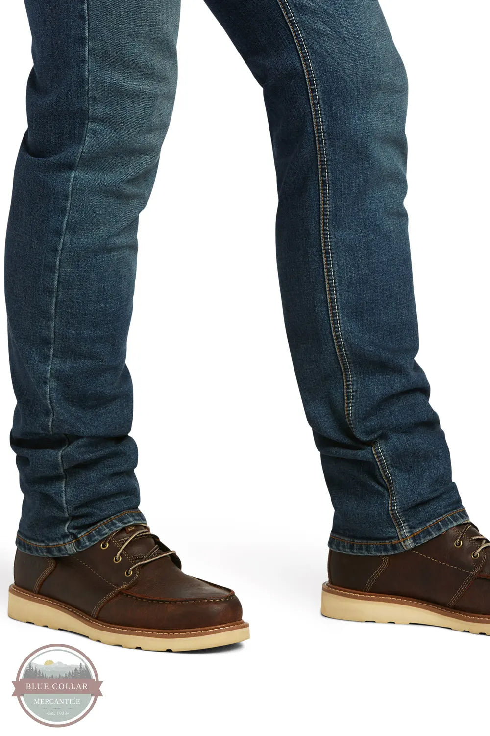 Ariat 10039625 Men's M8 Modern TekStretch Sebastian Slim Leg Jean in Grafton leg detail image