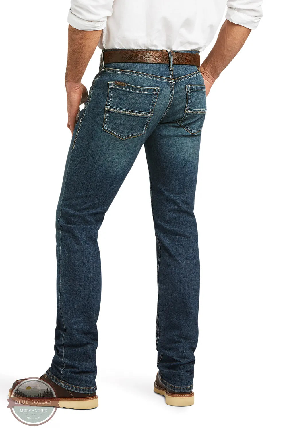 Ariat 10039625 Men's M8 Modern TekStretch Sebastian Slim Leg Jean in Grafton model rear view