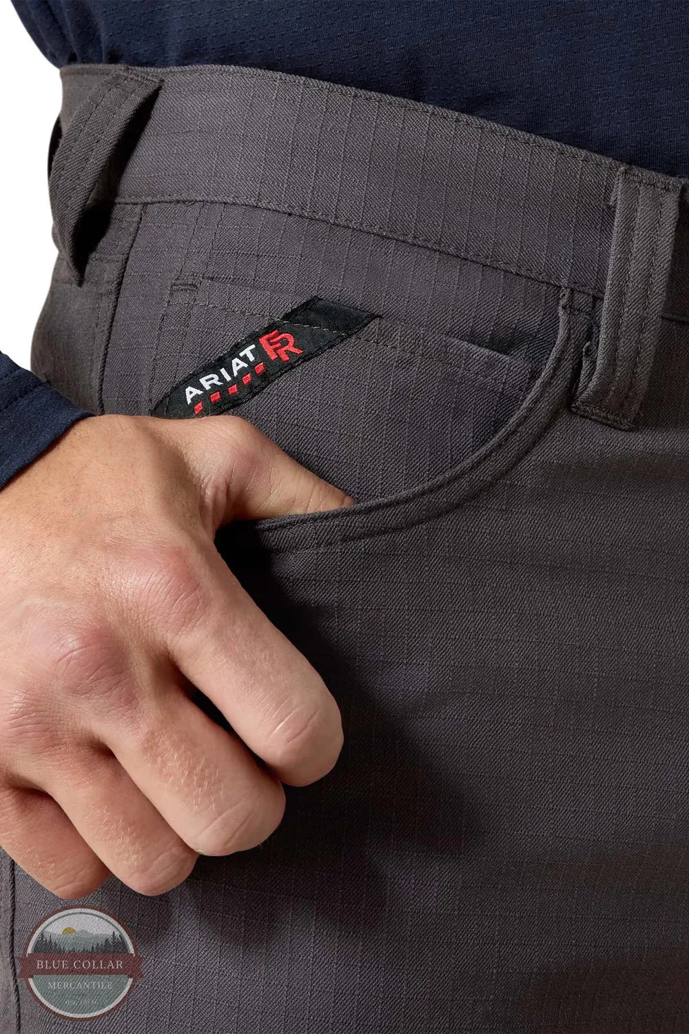 Ariat 10043153 FR M4 Relaxed Crossfire Straight Pant front pocket detail