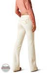 Ariat 10051699 High Rise Larissa Cream &amp; Gold Thread Slim Trouser Jean rear view