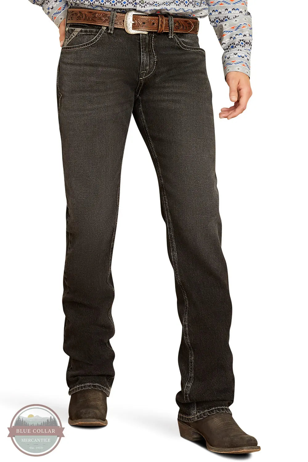 Ariat 10051872 M7 Onyx Slim Fit Straight Leg Men's Jeans model front view