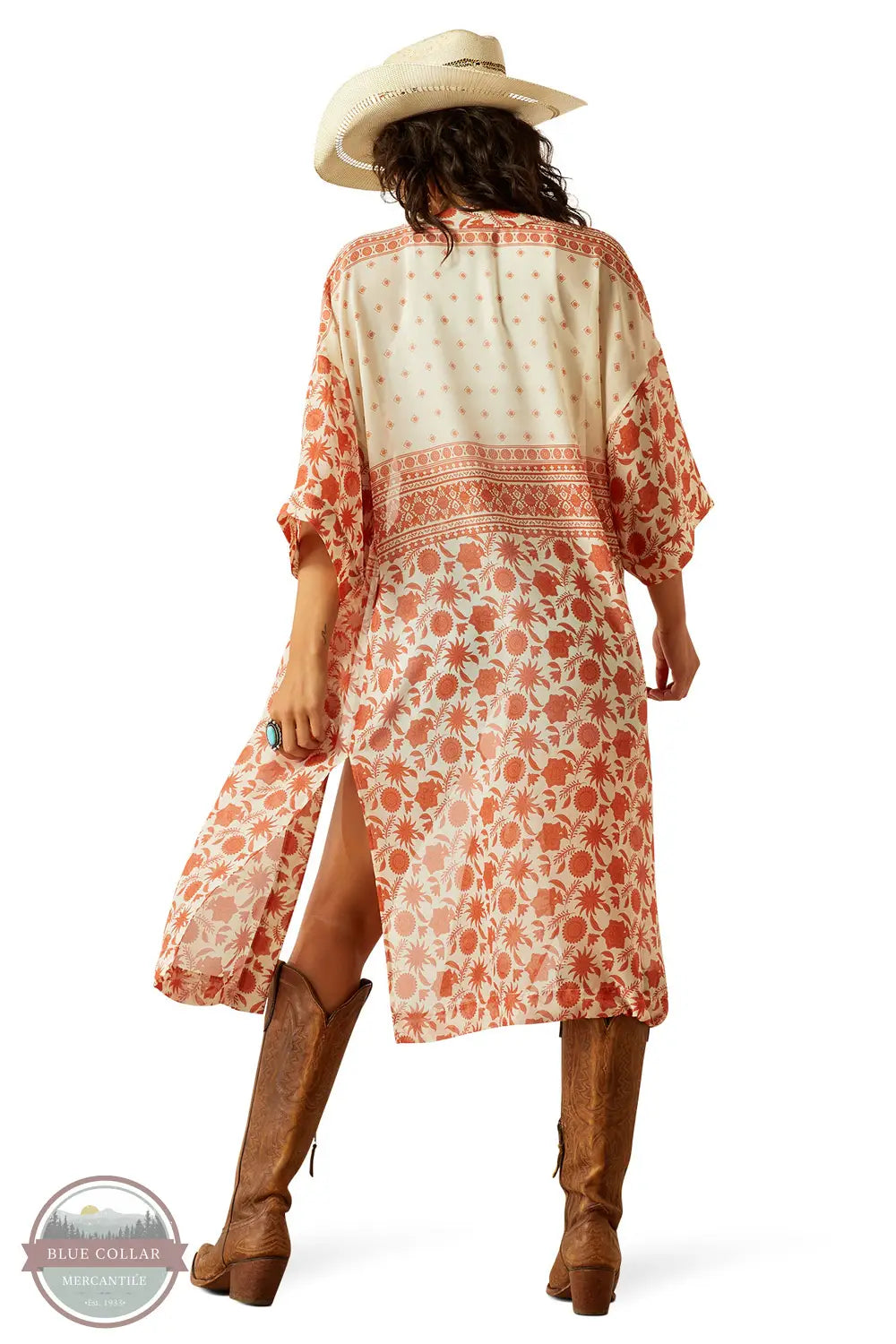Ariat 10060385 Paige Duster Senora Border Print model back view