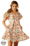 Ariat 10060396 Delilah Short Sleeve Floral Print Dress, front