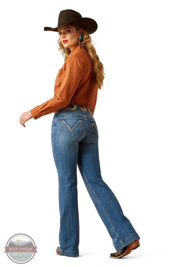 Ariat 10061726 Perfect Rise Isabelle Wide Trouser Jean, rear