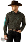 Ariat 10062253 Team Philbert Classic Print Long Sleeve Shirt in Black, front