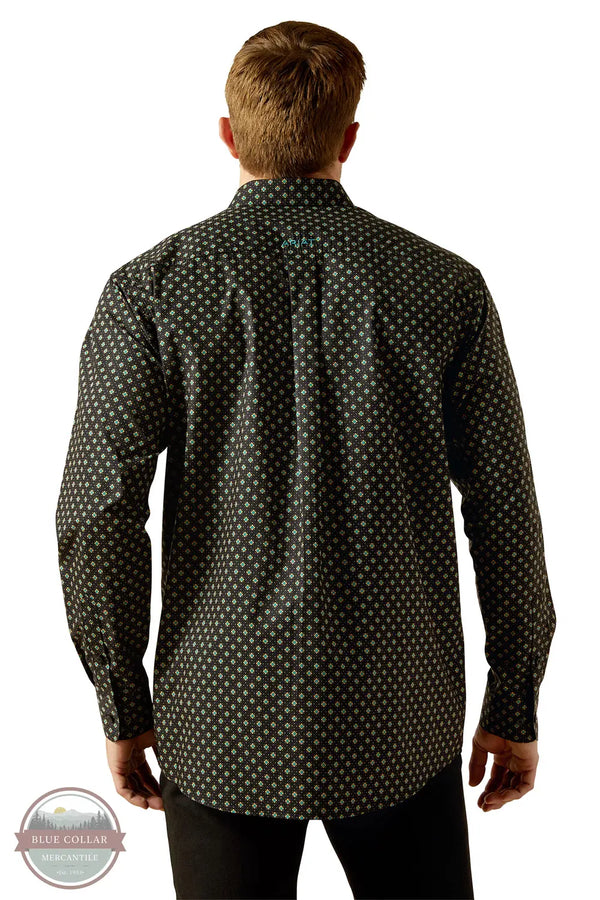 Ariat 10062253 Team Philbert Classic Print Long Sleeve Shirt in Black, rear