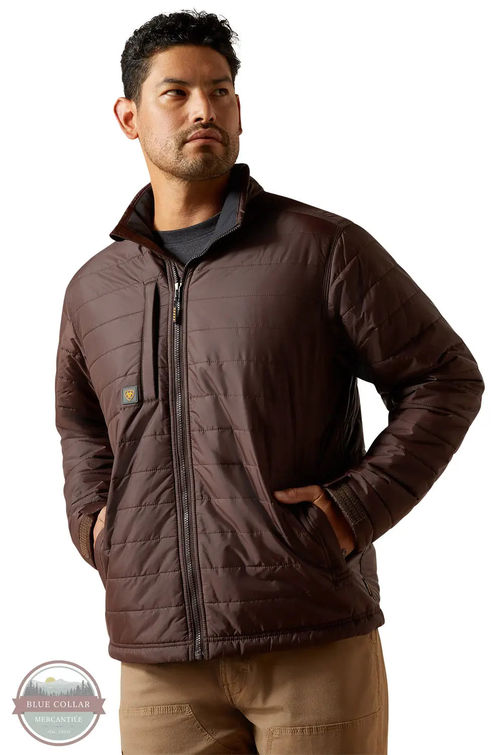Ariat 10062279 Rebar Cordura Ripstop Lightweight Insulated Jacket in Brown, front