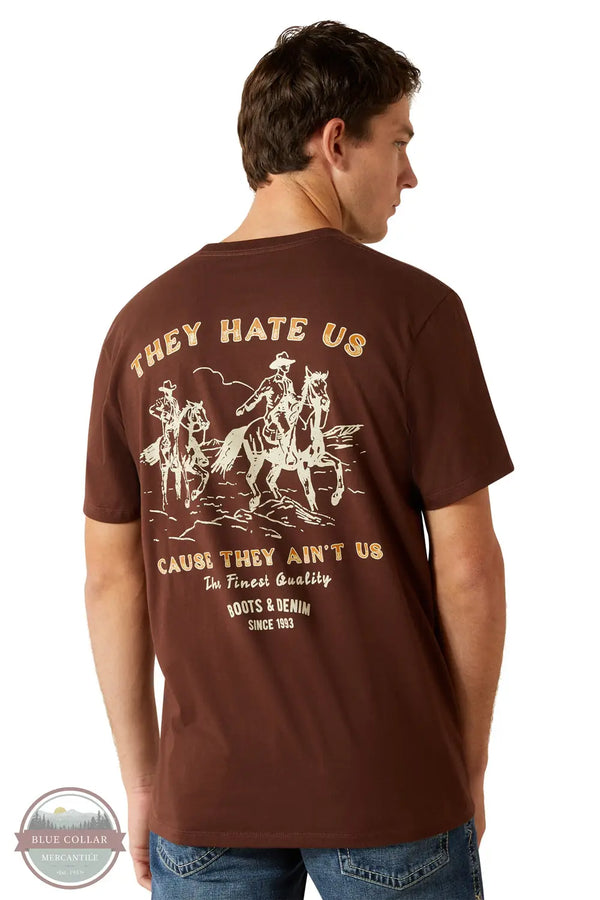 Ariat 10062422 Haters Club Short Sleeve T-Shirt in Mahogany, rear