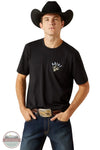 Ariat 10062423 Short Sleeve Stitched Skull T-Shirt in Black, front