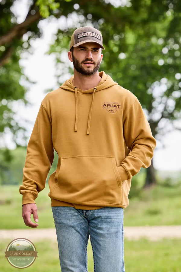 Ariat 10062495 Simple Buckle Hoody in Gold Tan, lifestyle