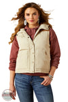 Ariat 10062573 Frontier Puffer Vest in Tan/Brown, front