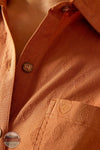 Ariat 10062672 REAL Billie Jeans Tone-on-Tone Long Sleeve Shirt in Orange, pattern