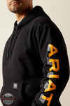 Ariat 10062710 Rebar Lightweight Sleeve Logo Hoody, sleeve with logo