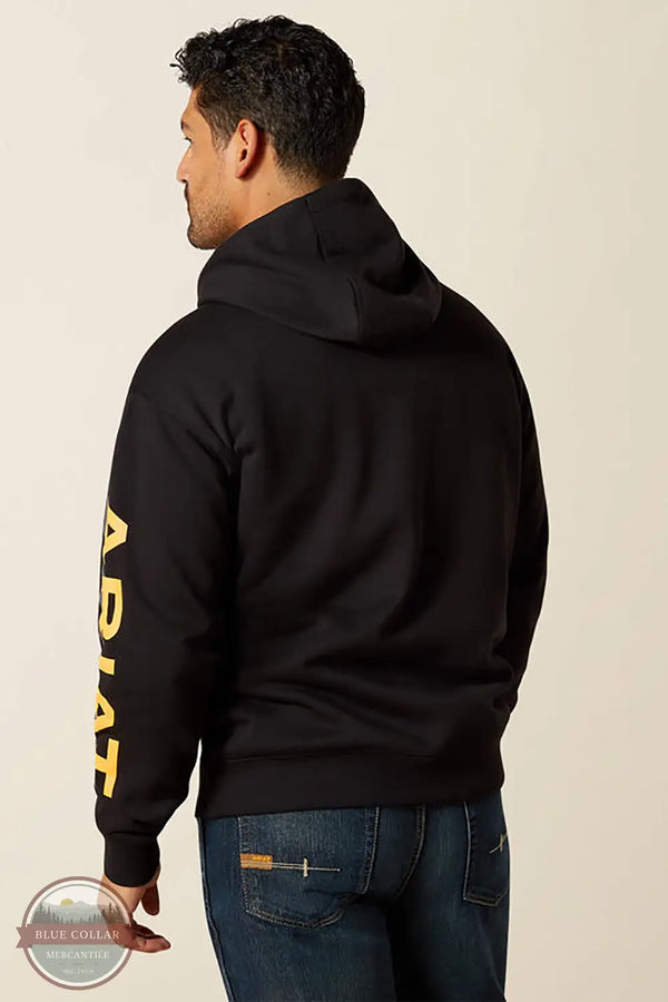 Ariat 10062710 Rebar Lightweight Sleeve Logo Hoody, rear