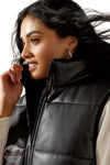 Ariat 10065974 Echo Reversible Black Vest,  leather zoom