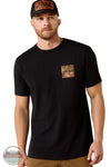 Ariat 10071159 Boot Leather Patch Short Sleeve Tee full  front on model image
